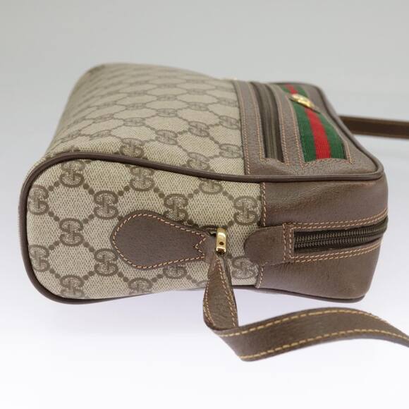 GUCCI GG Supreme Web Sherry Line Shoulder Bag Pvc Beige 56 02 088 - Picture 4 of 16